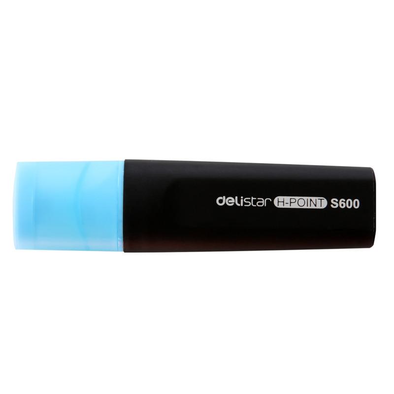 得力 S600 标记醒目荧光笔 5mm 10支/盒 蓝色按盒销售