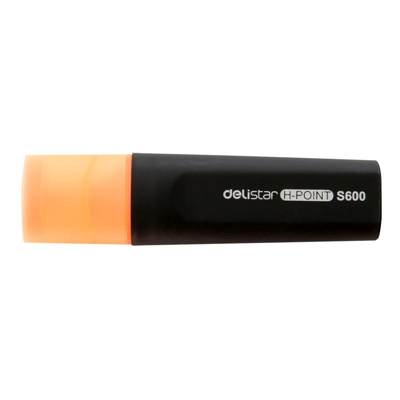 得力 S600 标记醒目荧光笔 5mm 10支/盒 橙色按盒销售