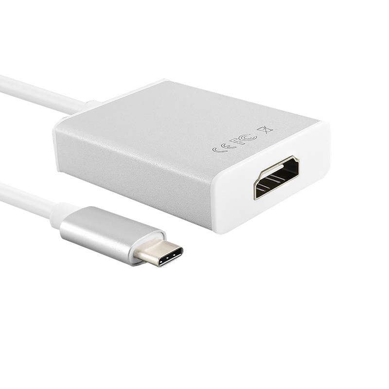 酷比客 LCCPUCHAF USB Type-C转HDMI母 转接线 0.15M 银色 用于Type-C转HDMI的设备按（条）销售