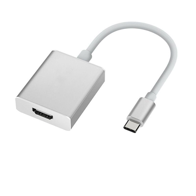 酷比客 LCCPUCHAF USB Type-C转HDMI母 转接线 0.15M 银色 用于Type-C转HDMI的设备按（条）销售