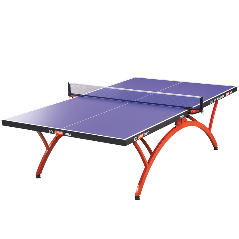 红双喜 T2828 小彩虹折叠式乒乓球台 2740*1525*760mm 蓝色  可折叠移动大赛级球台按张销售