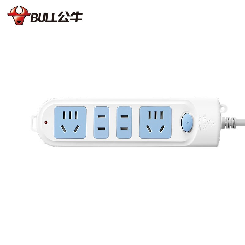 公牛 GN-607 (新) 单控四联插座 3米按个销售 公牛 GN-607 (新) 单控四联插座 3米按个销售