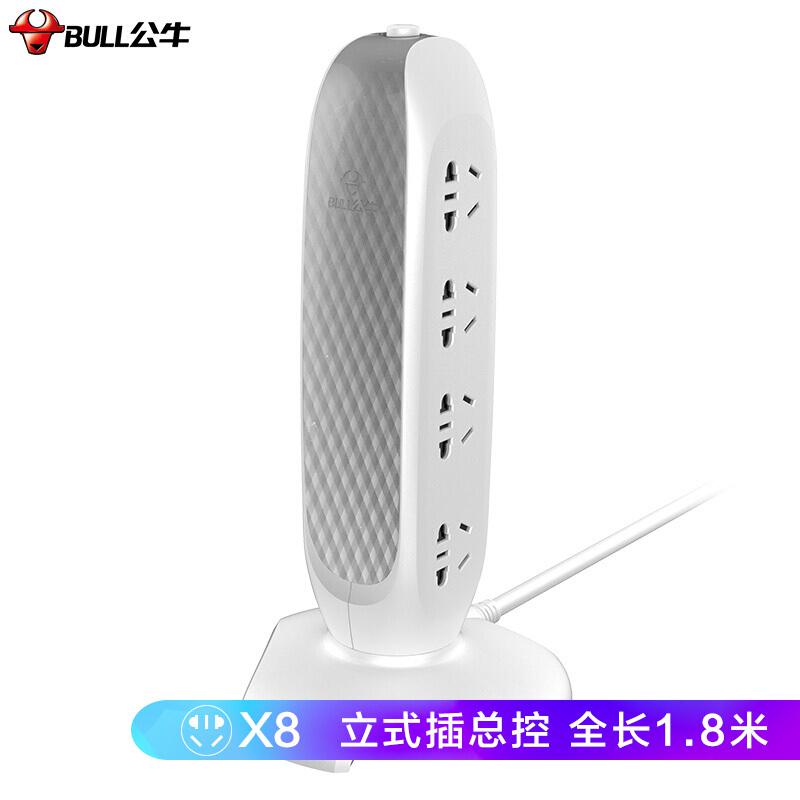 公牛 GN-V1080 (新） 单控四联插座 1.8米按（个）销售