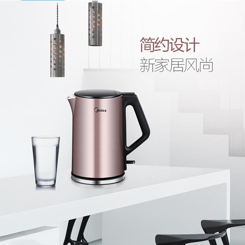美的 HJ1510a 304不锈钢 双层防烫电热水壶 1.5L按（个）销售