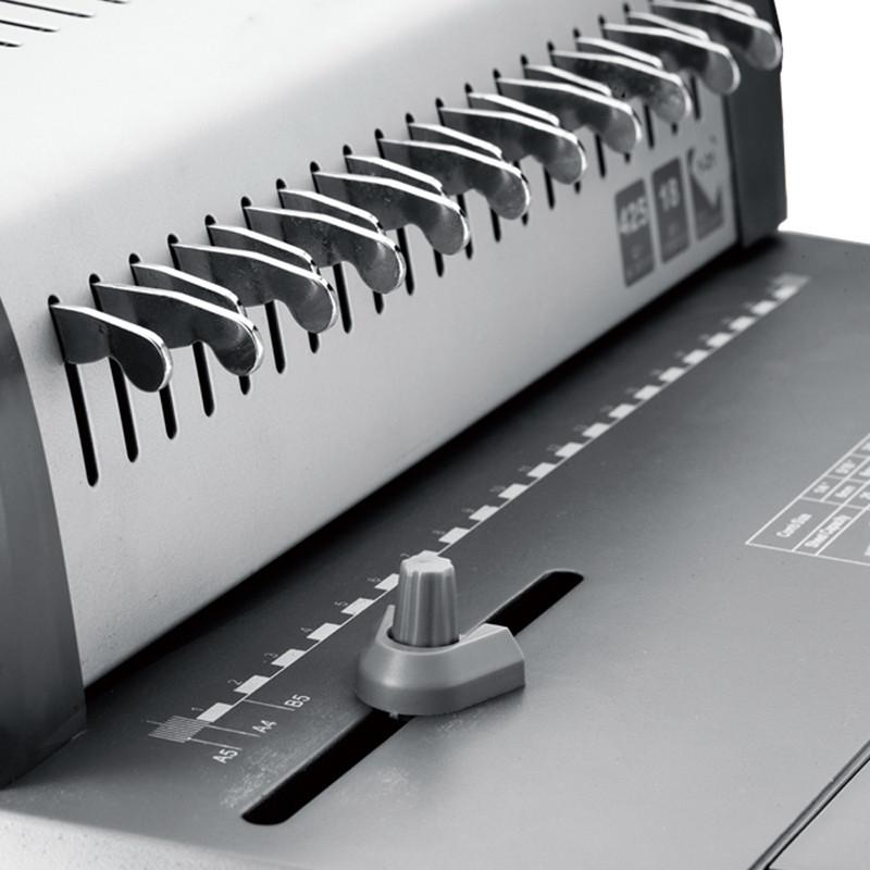 得力 3873 胶圈装订机 21孔 银黑色按（台）销售