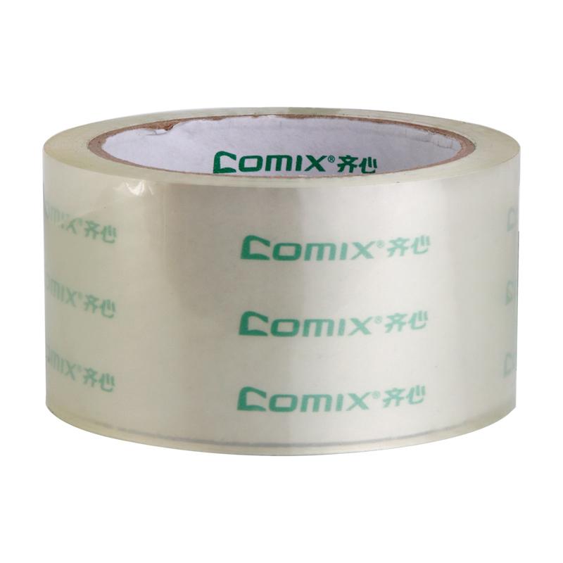 齐心 JP5506-6 普透封箱胶带 55mm*60y 透明色 6卷/筒按（筒）销售