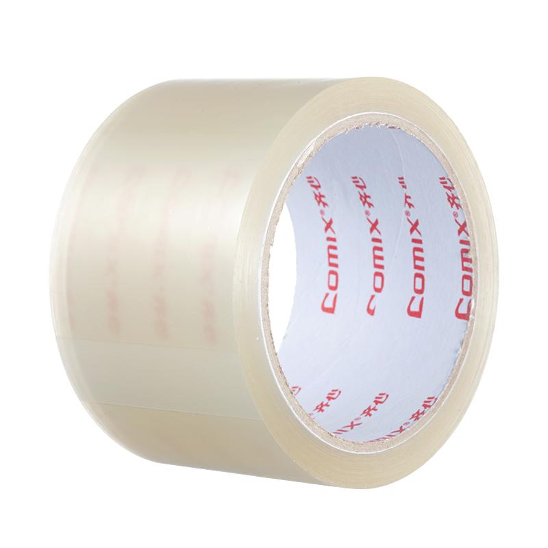 齐心 JP6006-6 普透封箱胶带 60mm*60y 透明色 6卷/筒按（筒）销售