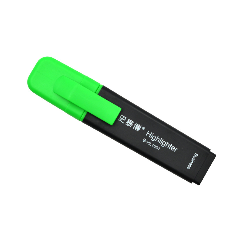 史泰博 B-HL1001 荧光笔 1.5-5mm 绿色 12支/盒按盒销售