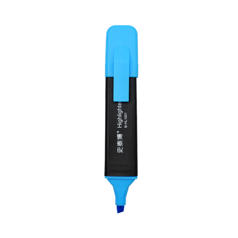 史泰博 B-HL1001 荧光笔 蓝 12支/盒 蓝色按盒销售
