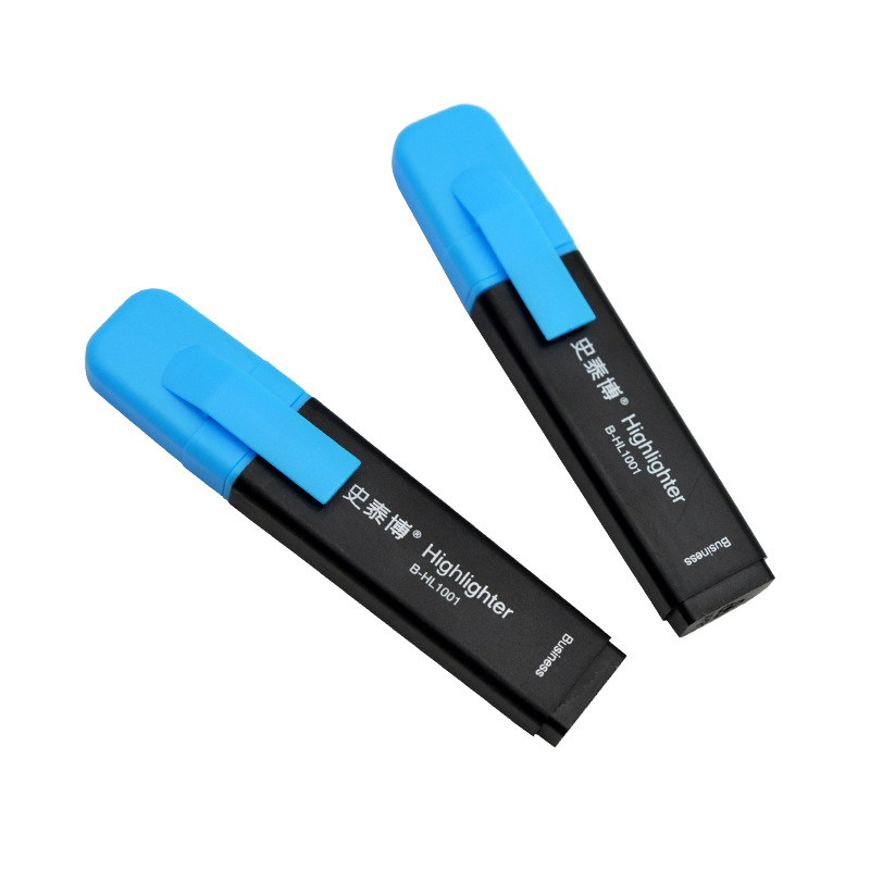 史泰博 B-HL1001 荧光笔 1.5-5mm 蓝色 12支/盒按盒销售