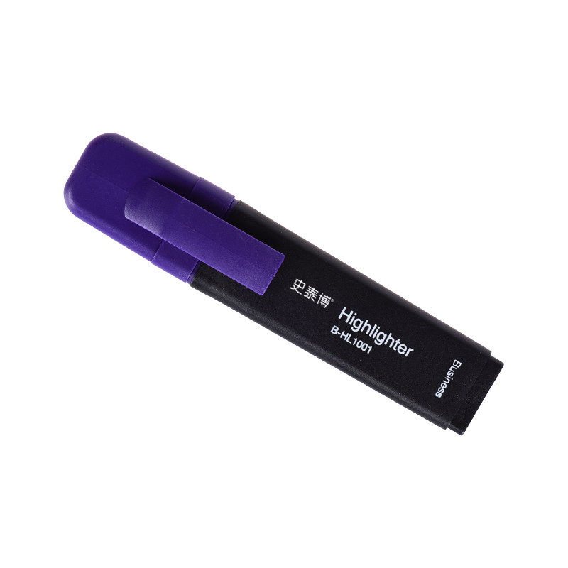 史泰博 B-HL1001 荧光笔 12支/盒 紫色按盒销售