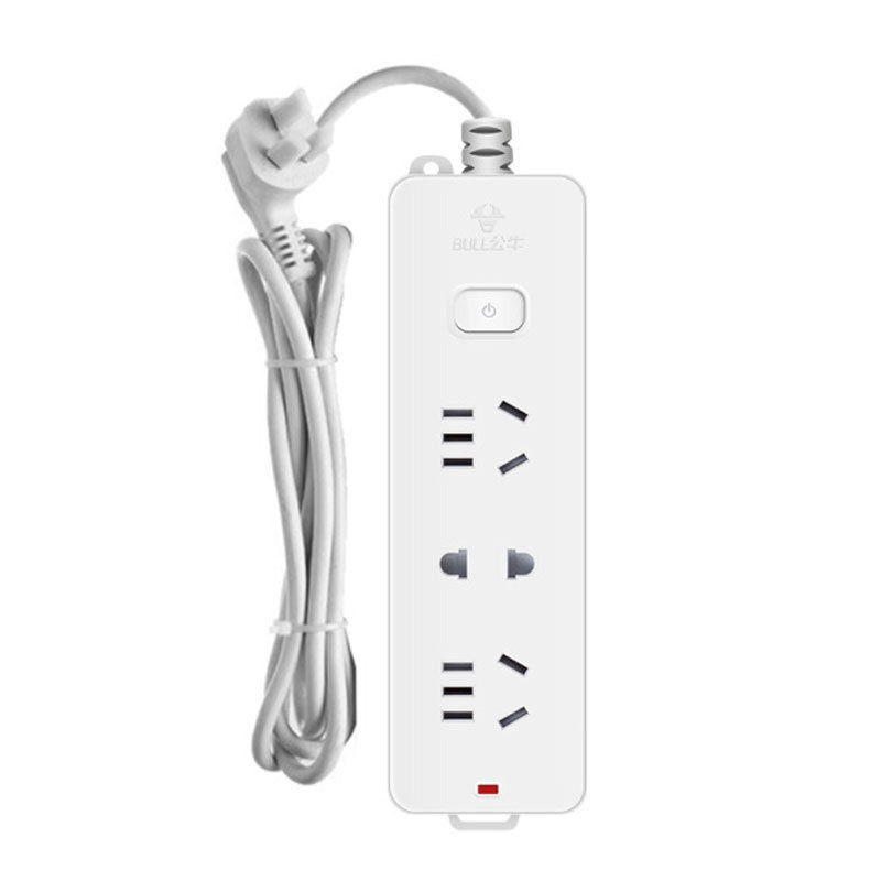 公牛 GN-210（新） 单控三联插座 1.8米按个销售