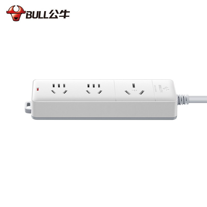 公牛 GN-406D（新） 单控三联插座 1.8米 白色按个销售