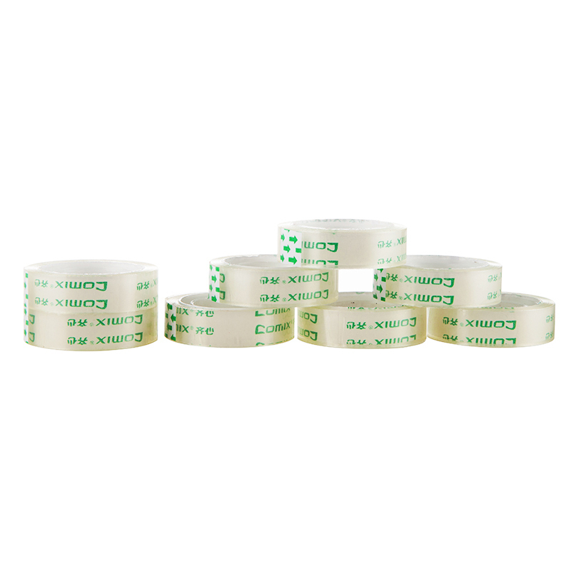 齐心 JF1218-8 文具胶带  12mm*18y 透明色 8卷/筒，100筒/箱按筒销售