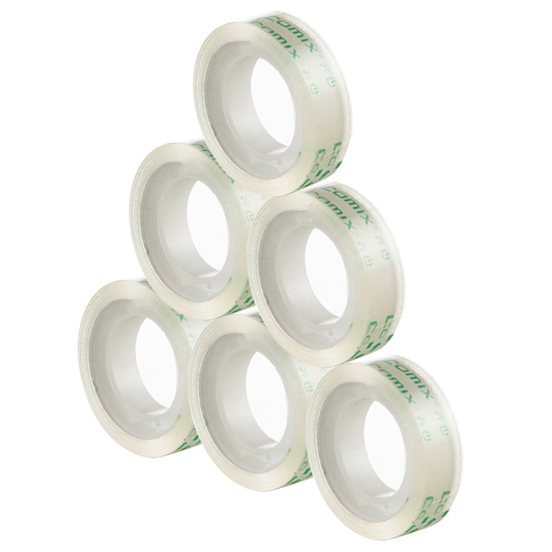齐心 JF1218-8 文具胶带  12mm*18y 透明色 8卷/筒，100筒/箱按筒销售