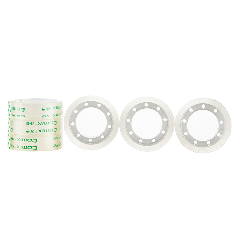 齐心 JF1218-8 文具胶带  12mm*18y 透明色 8卷/筒，100筒/箱按筒销售
