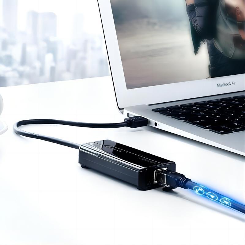 绿联 20265 USB转RJ45网线接口带3口USB 千兆有线网卡网口转换器 黑色按（个）销售