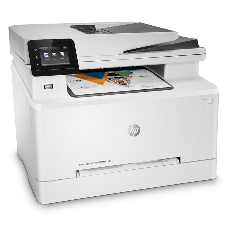 惠普 Color LaserJet Pro MFP M281fdw 彩色激光多功能一体机 A4 白色 打印、复印、扫描、传真、无线网络、自动双面按台销售