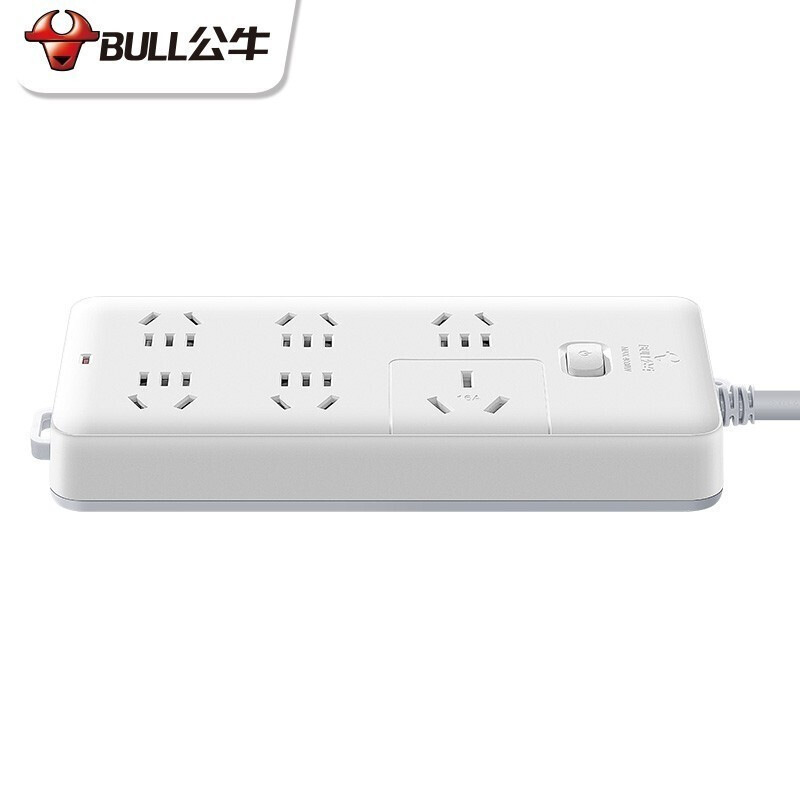 公牛 GN-B15D（新） 单控六联插座 3米 白色按（个）销售
