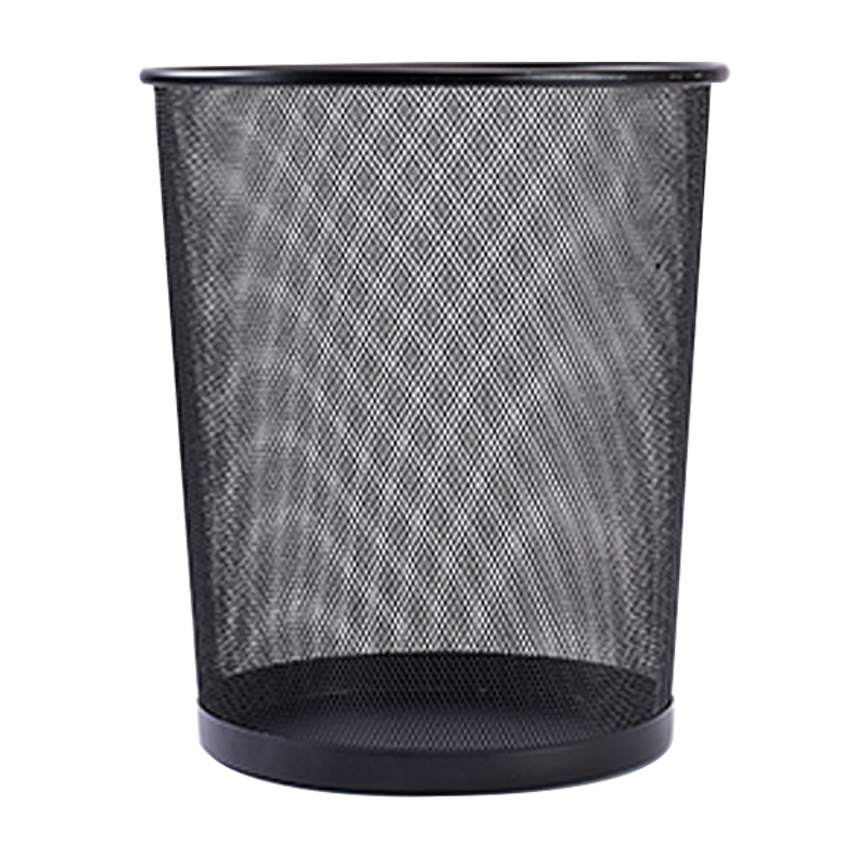 史泰博 M281B 圆形中号金属网状垃圾桶 25*27.5cm 黑色 12个/箱按（个）销售