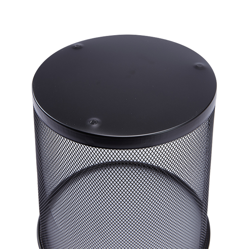 史泰博 M281B 圆形中号金属网状垃圾桶 25*27.5cm 黑色 12个/箱按（个）销售
