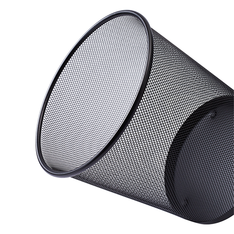 史泰博 M281B 圆形中号金属网状垃圾桶 25*27.5cm 黑色 12个/箱按（个）销售