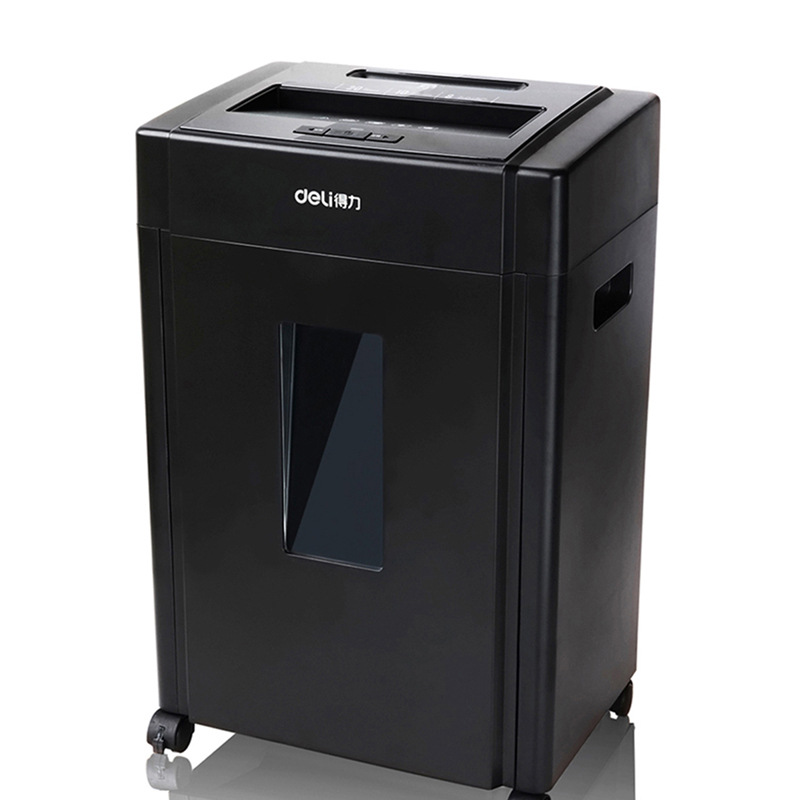 得力 9904 碎纸机 德标4级 （单次8张 20L 持续10分钟 可碎卡碎光盘） 黑色按（个）销售