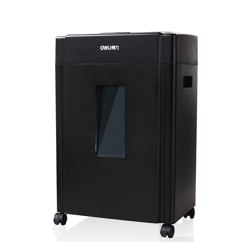 得力 9904 碎纸机 德标4级 （单次8张 20L 持续10分钟 可碎卡碎光盘） 黑色按（个）销售