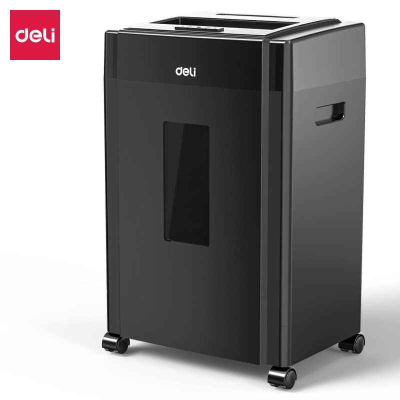 得力 9904 碎纸机 德标4级 （单次8张 20L 持续10分钟 可碎卡碎光盘） 黑色按（个）销售