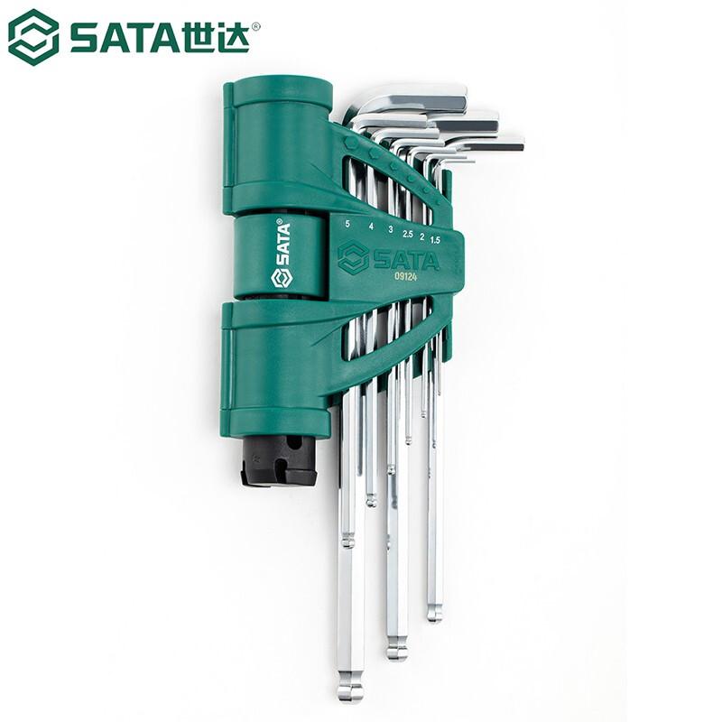 世达 09124 9件增力型特长球头内六角扳手组套 1.5,2,2.5,3,4,5,6,8,10mm 1.5,2,2.5,3,4,5,6,8,10mm按套销售