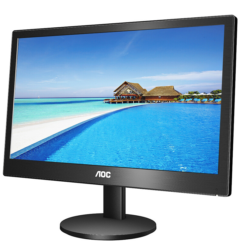 AOC E1670SWUE 液晶显示器 15.6英寸 VGA接口 黑色按台销售