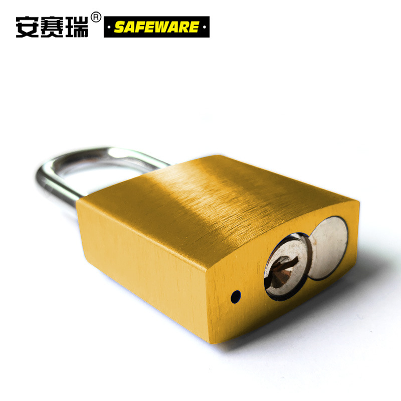 安赛瑞 14693 铝合金安全挂锁（黄） 锁梁Φ6mm按（把）销售