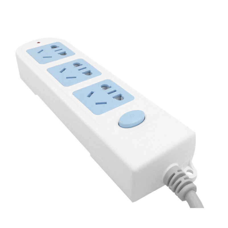 公牛 GN-606A（新） 单控三联插座 5米 蓝白色按个销售