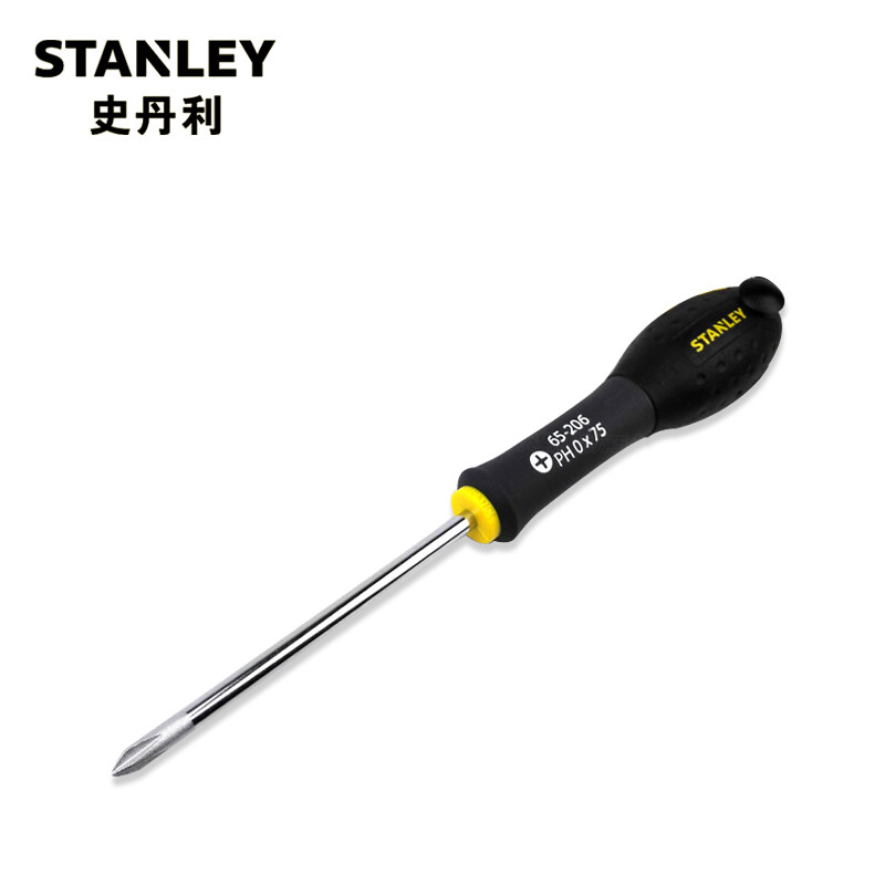 史丹利 65-206-14 三色柄十字螺丝批 PH0x75mm按把销售