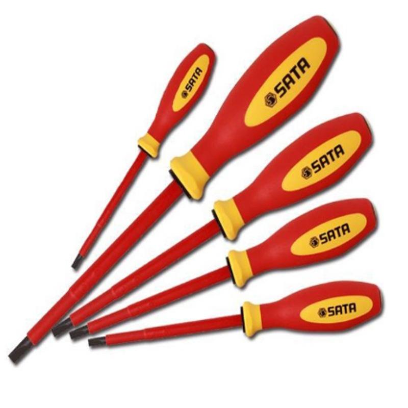 世达 61311 G系列双色柄一字绝缘螺丝批 2.5x75MM按把销售 世达 61311 G系列双色柄一字绝缘螺丝批 2.5x75MM按把销售