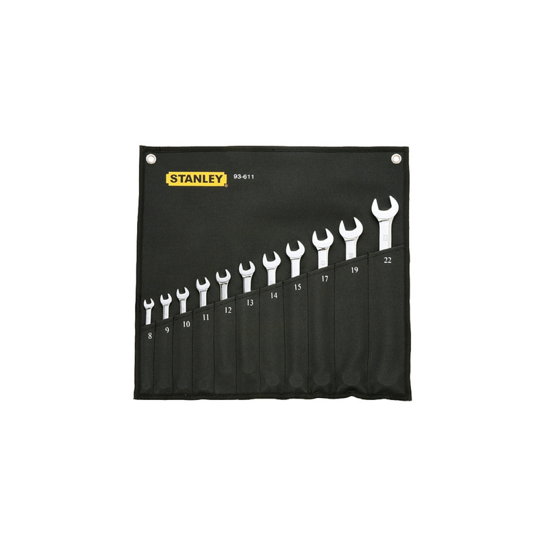 史丹利 93-611-22 公制精抛光两用长扳手 11件套 8-22mm按套销售