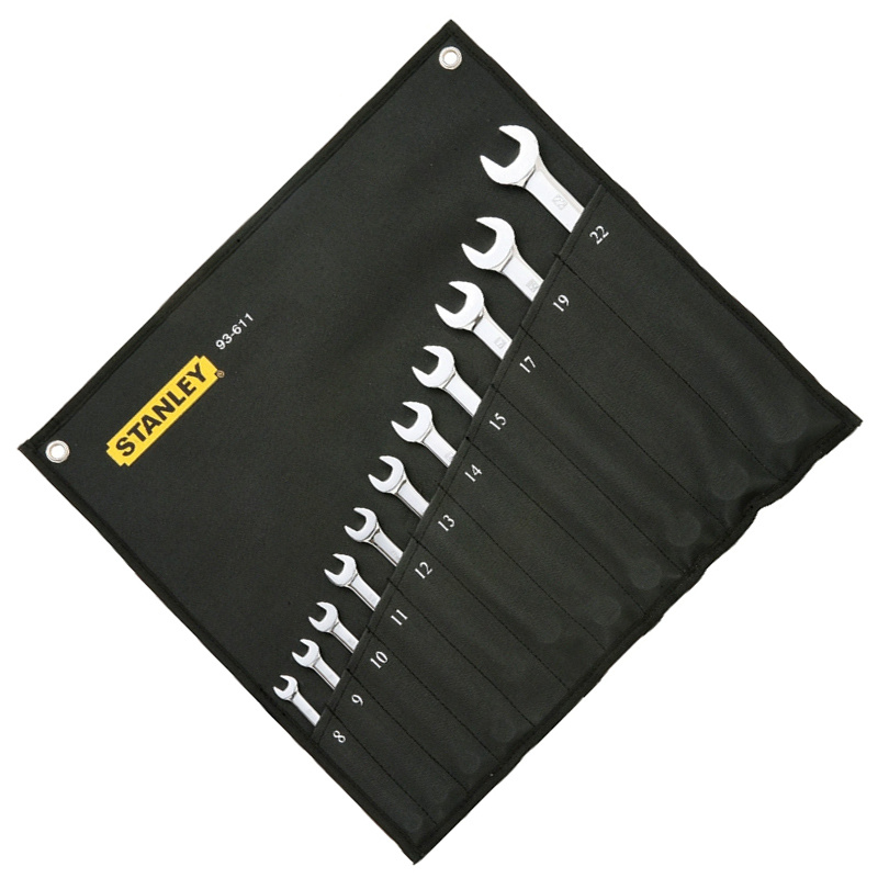 史丹利 93-611-22 公制精抛光两用长扳手 11件套 8-22mm按套销售