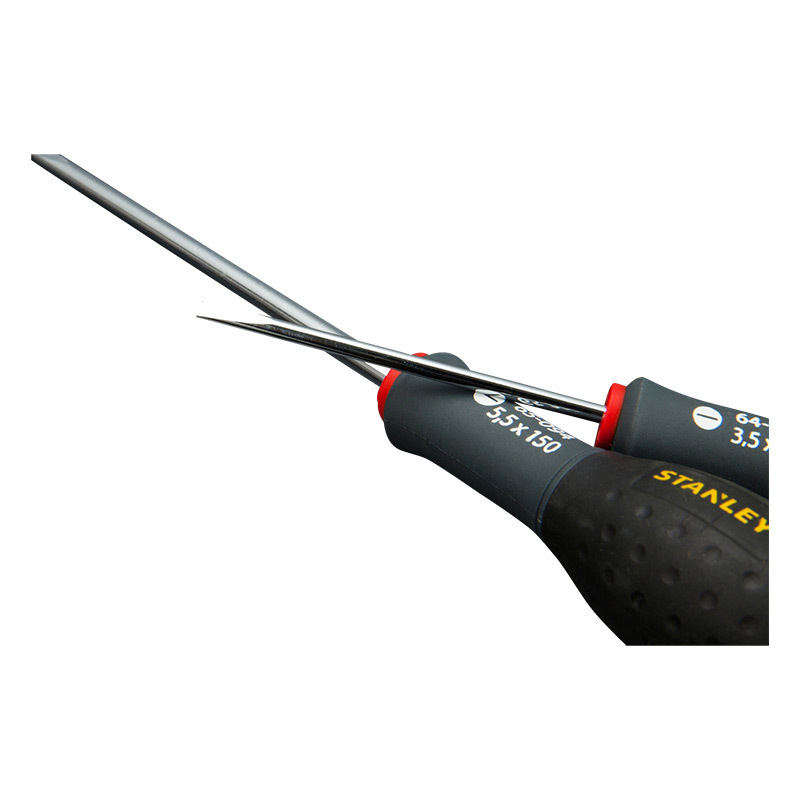 史丹利 65-093-14 三色柄平行一字螺丝批 4x150mm按把销售