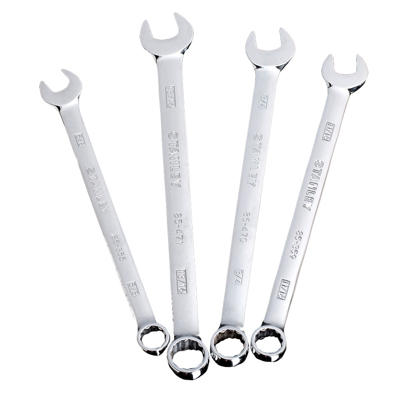 史丹利 80-017-1-22 强力型英制精抛光两用长扳手 1/4＂按（把）销售