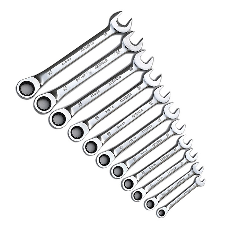 史丹利 89-908-1-22 公制精抛光棘开两用快扳 8mm按把销售