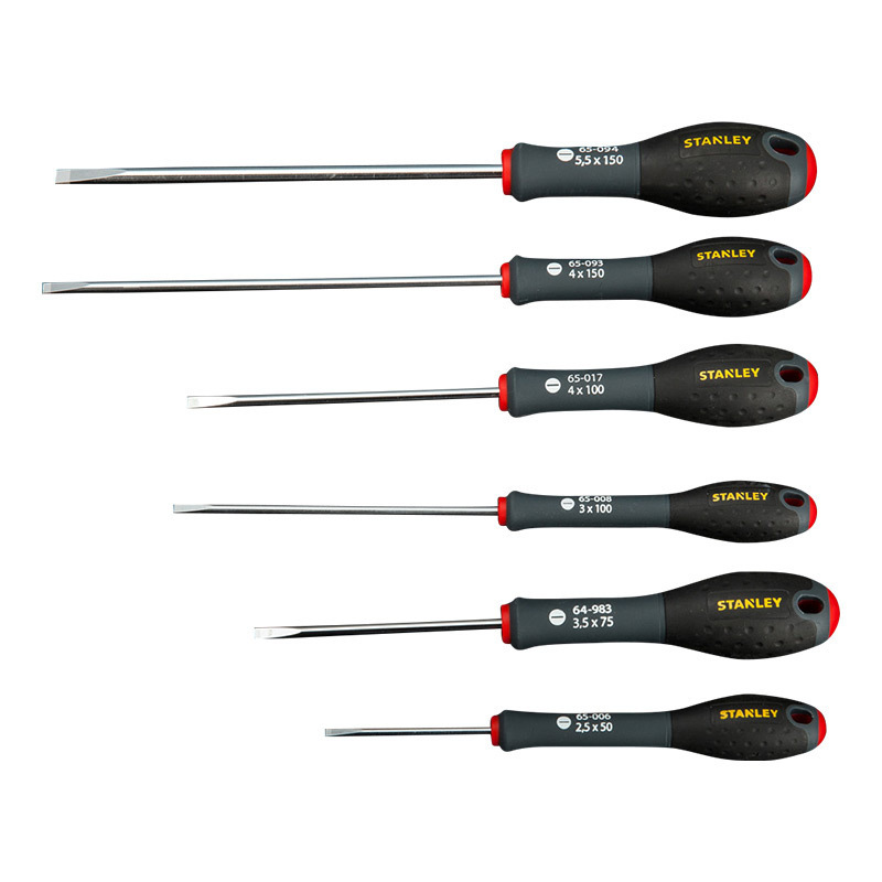 史丹利 65-008-14 三色柄平行一字螺丝批 3x100mm按（把）销售