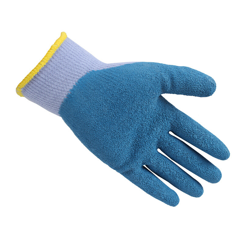 霍尼韦尔 2094140CN 天然乳胶涂层手套 9码 白蓝色 10副/包 保护手部按副销售