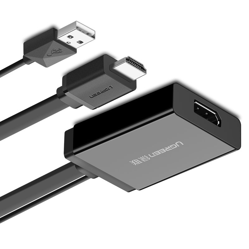 绿联 40238 HDMI转DP转换器HDMI转Displayport母 4K高清转换线连接线 黑色 HDMI转Displayport母4K高清转换线连接线 笔记本连接电视投影仪线按个销售