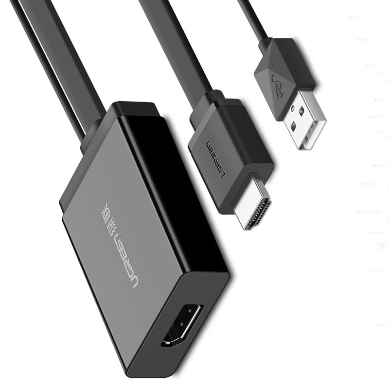 绿联 40238 HDMI转DP转换器HDMI转Displayport母 4K高清转换线连接线 黑色 HDMI转Displayport母4K高清转换线连接线 笔记本连接电视投影仪线按个销售