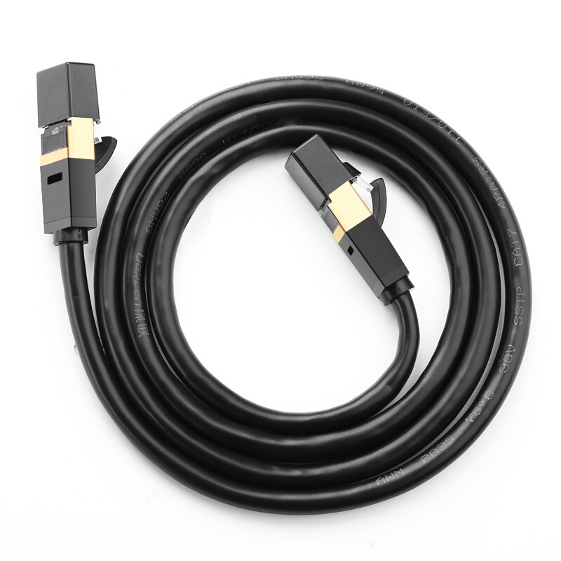 绿联 11271 七类双屏蔽圆线网线 5米 黑色按根销售