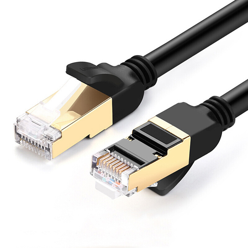 绿联 11271 七类双屏蔽圆线网线 5米 黑色按根销售