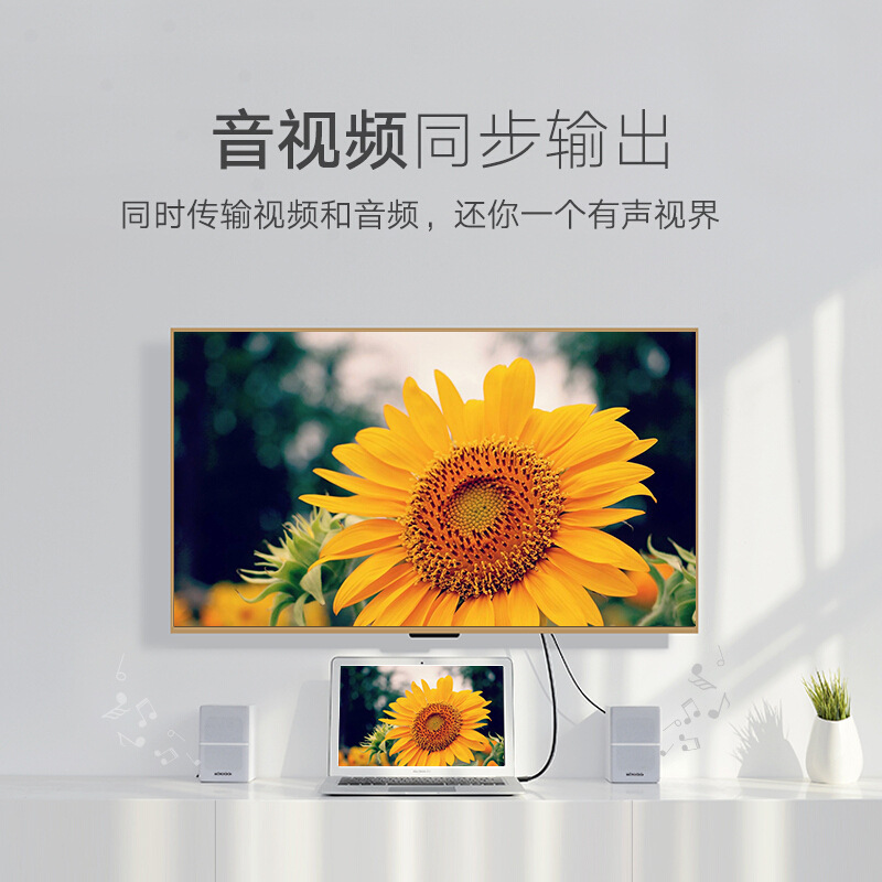 绿联 10455 Mini DP转HDMI线 3米 黑色按根销售