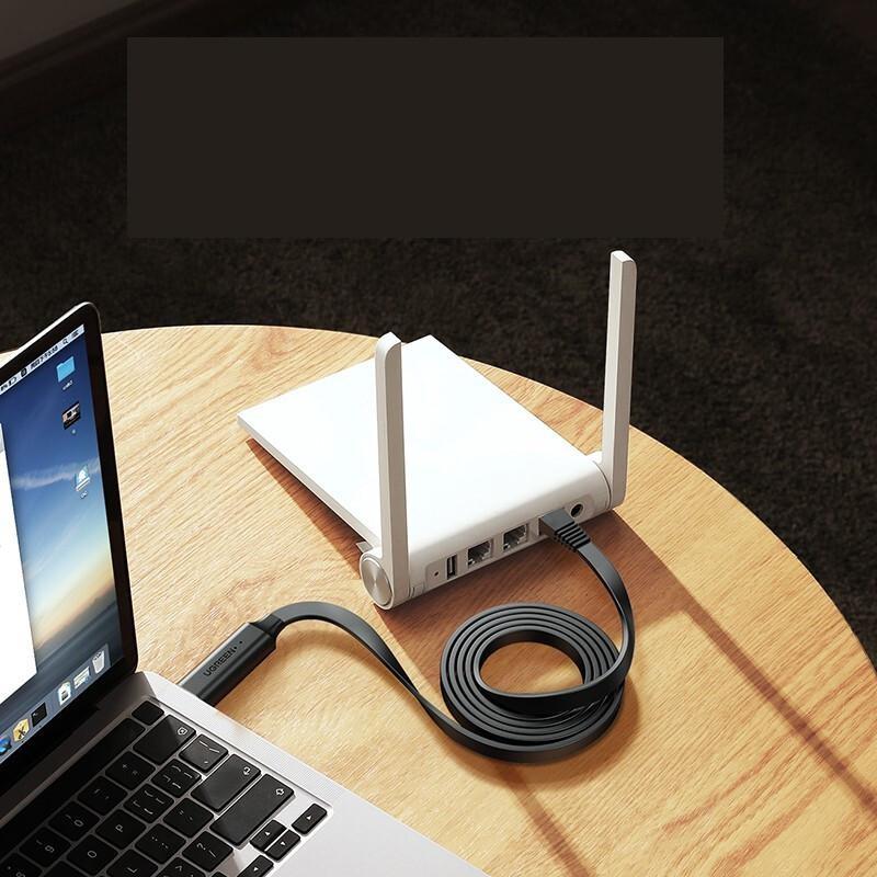绿联 50773 USB转RJ45控制线调试线 1.5米 黑色按根销售