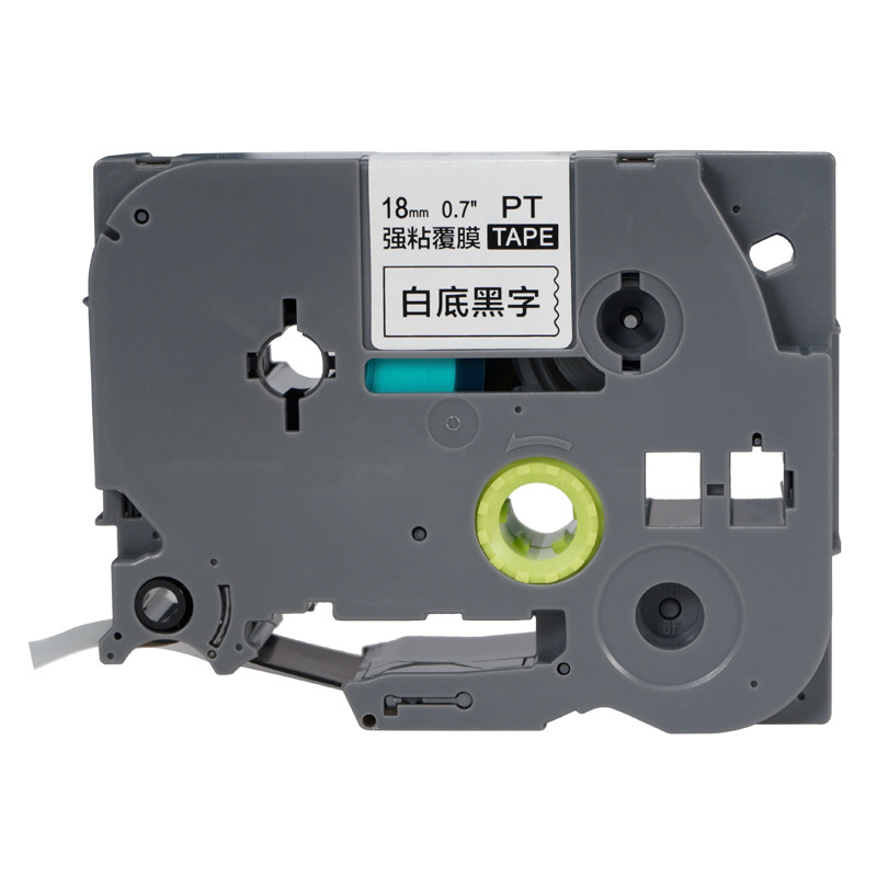 普贴 TZ3-241 色带 18mm 白底黑字 盒按袋销售