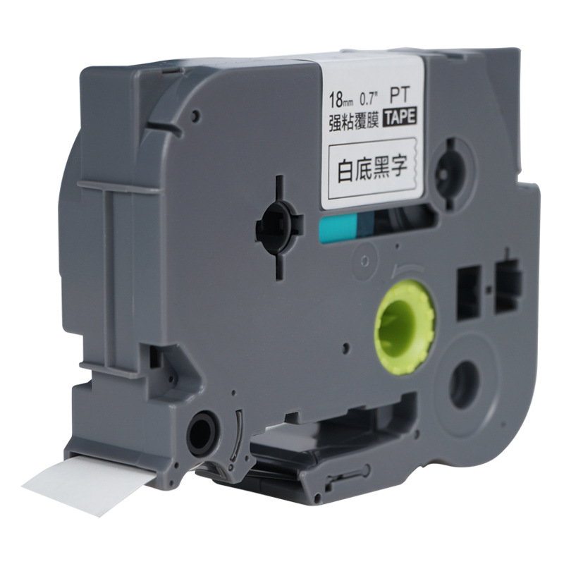 普贴 TZ3-241 色带 18mm 白底黑字 盒按袋销售